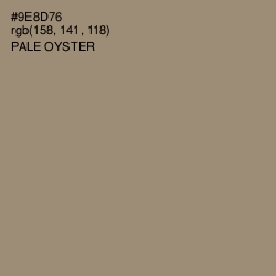 #9E8D76 - Pale Oyster Color Image